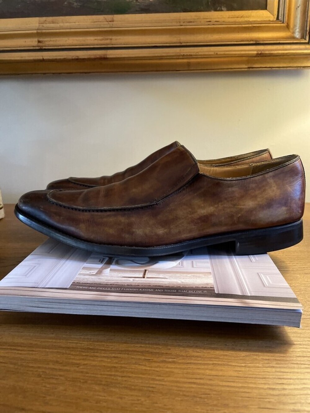Magnanni Leo Mid Leather Venetian Slip-on Loafer 9.5